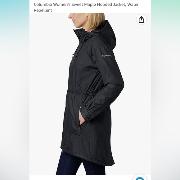 Columbia Women's Sweet Maple Hooded Jacket Water Repellent Black Size X-Small - Picture 4 of 16